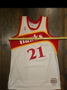 Vintage Mitchell & Ness Dominique Wilkins ATL Hawks 1985-86 Auth Jersey SZ 48